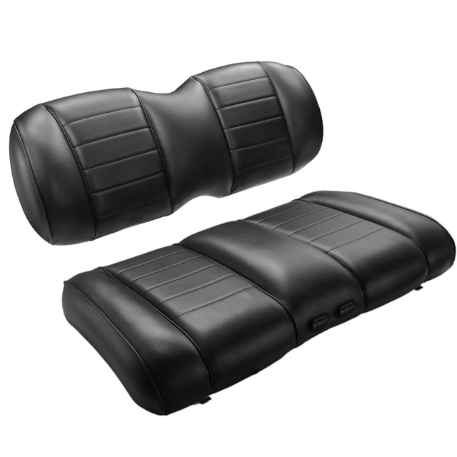 Ventilated and Heated and Vibrating Premium Front Seat Cushion Kit for EZGO TXT/RXV Golf Cart, Including NOKINS Replacement Backrest Cushion and Bottom Cushion Assembly Kit