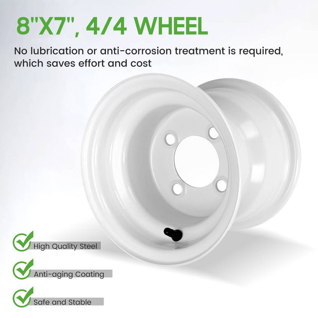 8" Steel Golf Cart Wheel Rim