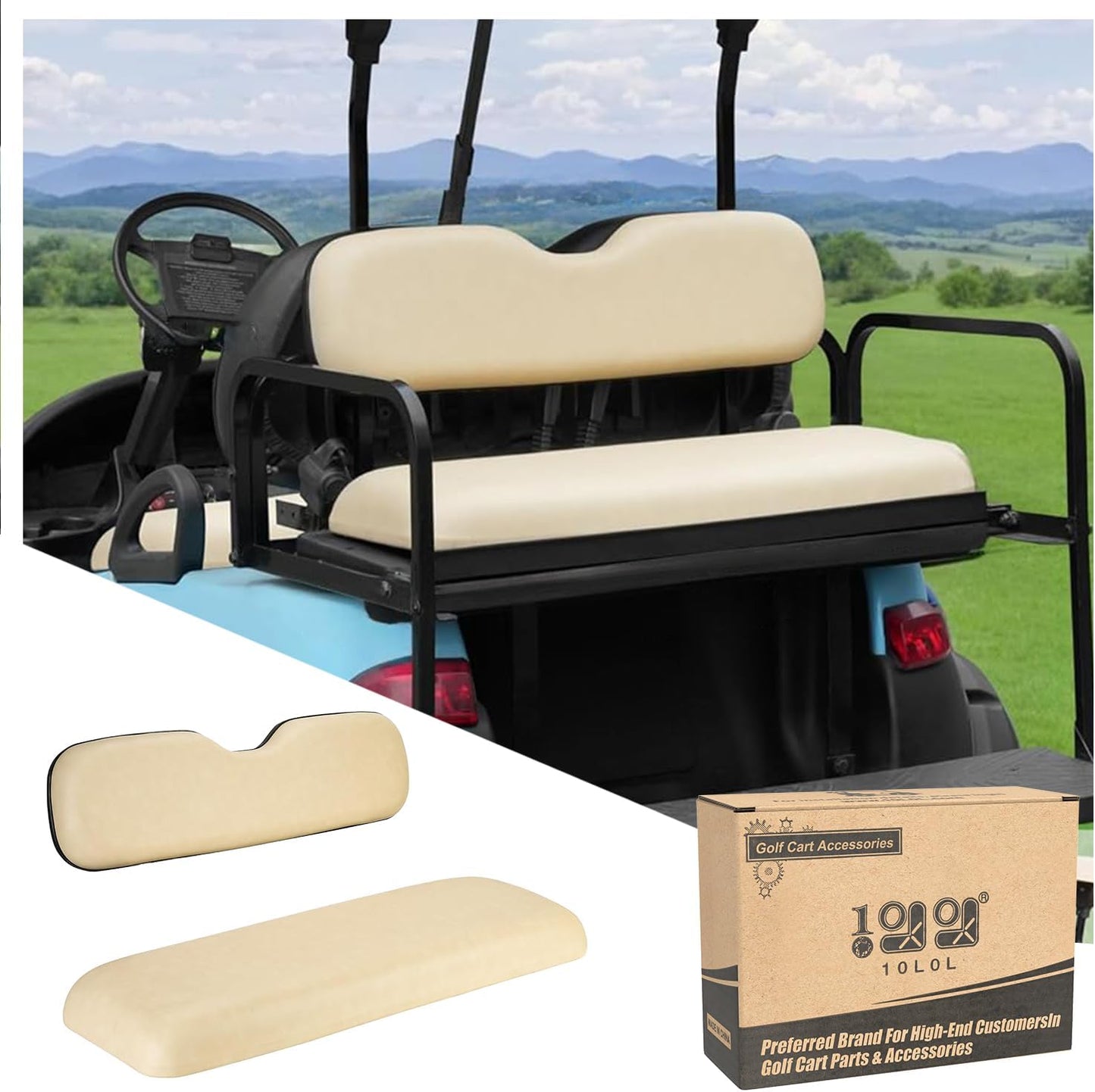 Golf Cart Flip Seat for Yamaha Club Car EZGO Back Seat