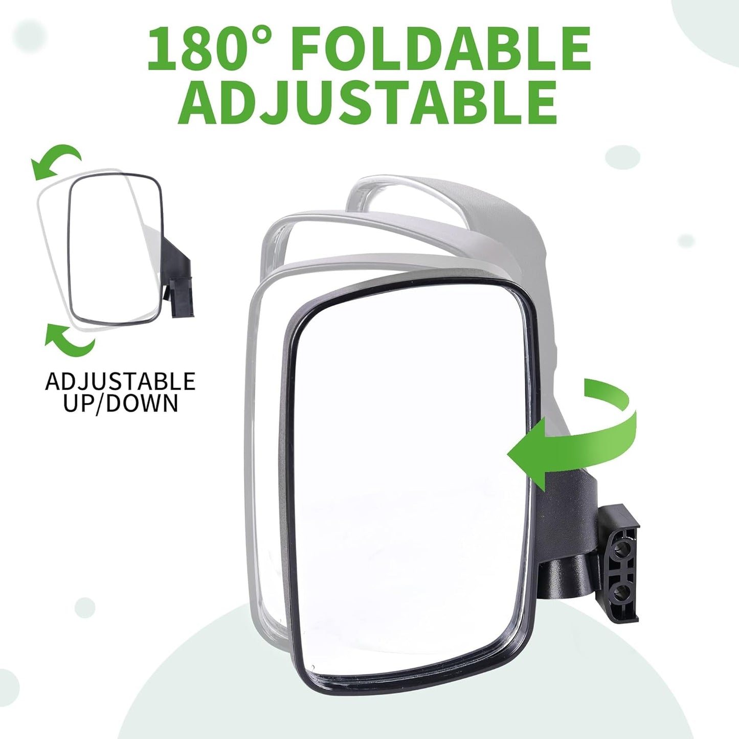 No Drilling Extra Large Side View Mirror
