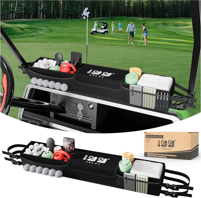 10L0L No-Drill Golf Cart Storage Basket