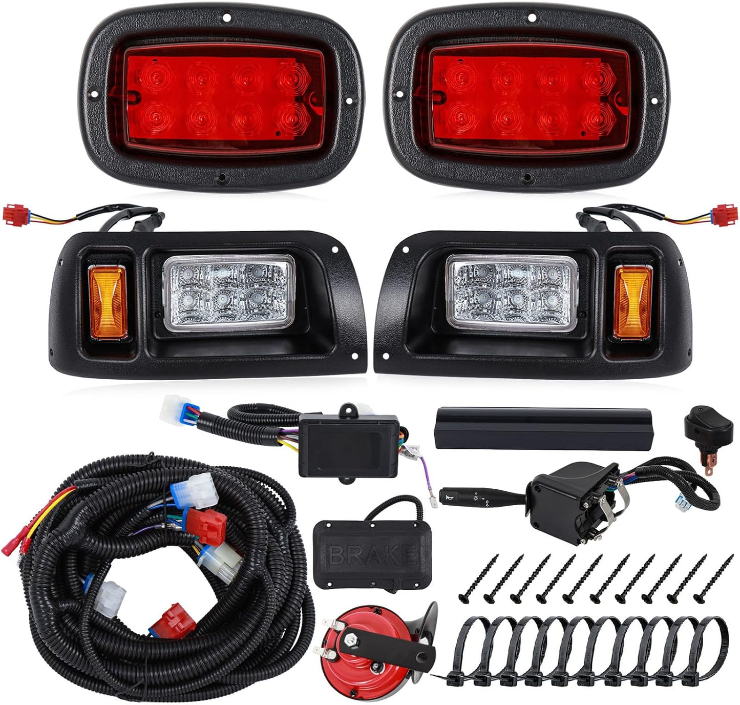 Club Car DS LED Headlight & Tail Light Kit (1993-Up) | Street Legal Turn Signal Kit for Gas & Electric Carts