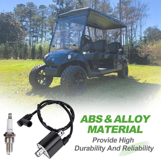 Golf Cart Ignition Coil & Spark Plug Compatible with Yamaha G2 G5 G8 G9 G11 G14