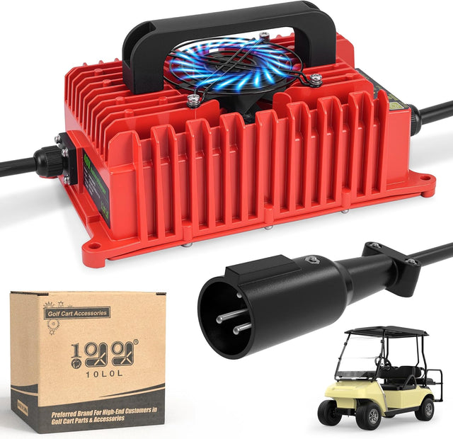 Upgraded 15/18 AMP 36/48 Volt Golf Cart Battery Charger for EZGO Yamaha - 10L0L
