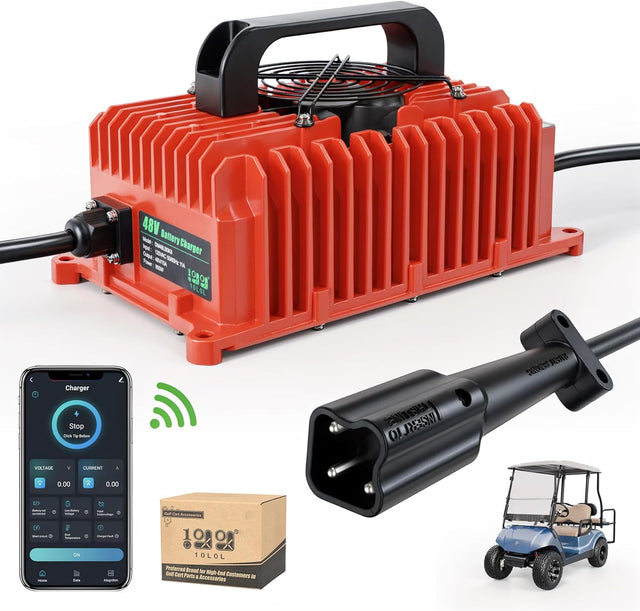 Upgraded 15/18 AMP 36/48 Volt Golf Cart Battery Charger for EZGO Yamaha - 10L0L
