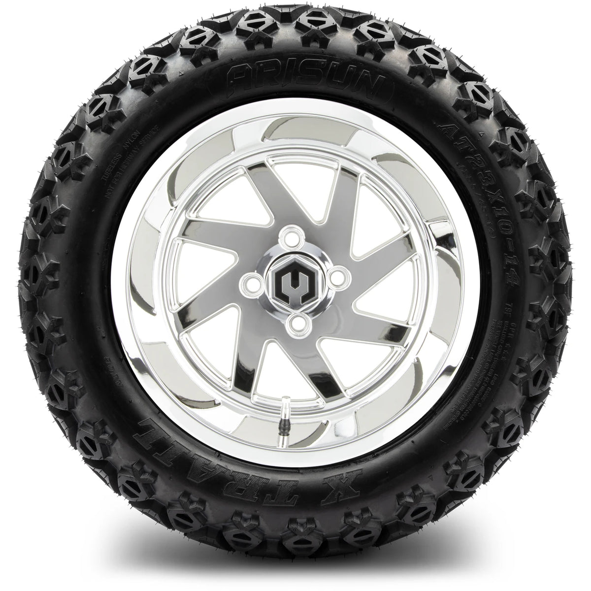 MODZ® 14" Fury Chrome Wheels & Off-Road Tires Combo