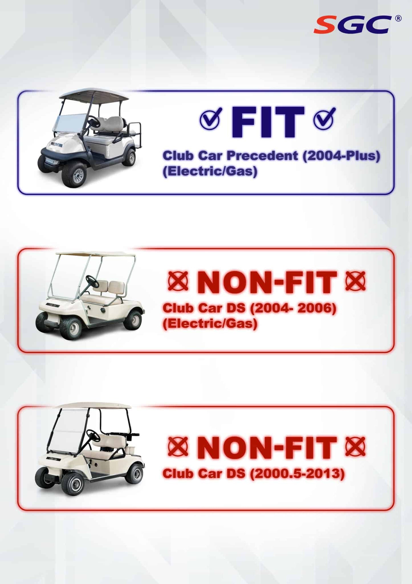SGC Heavy Duty Rear Leaf Springs (Set of 2) – Club Car Precedent, Tempo & Onward (2004-Up)