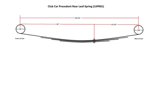SGC Heavy Duty Rear Leaf Springs (Set of 2) – Club Car Precedent, Tempo & Onward (2004-Up)