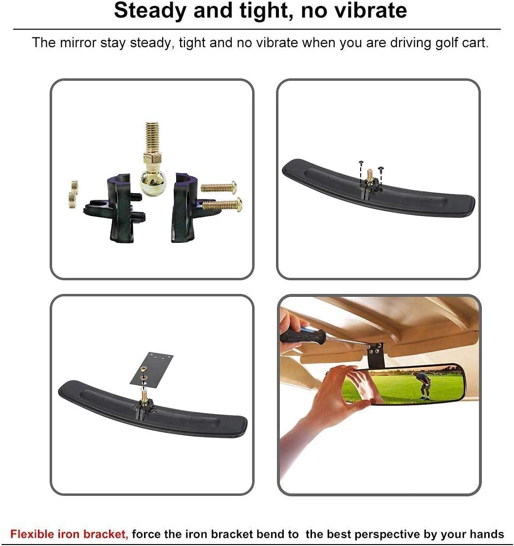 Extra Wide 270 Degree Adjustable Golf Cart Mirrors for EZGO Club Car Yamaha - 10L0L - 10L0L