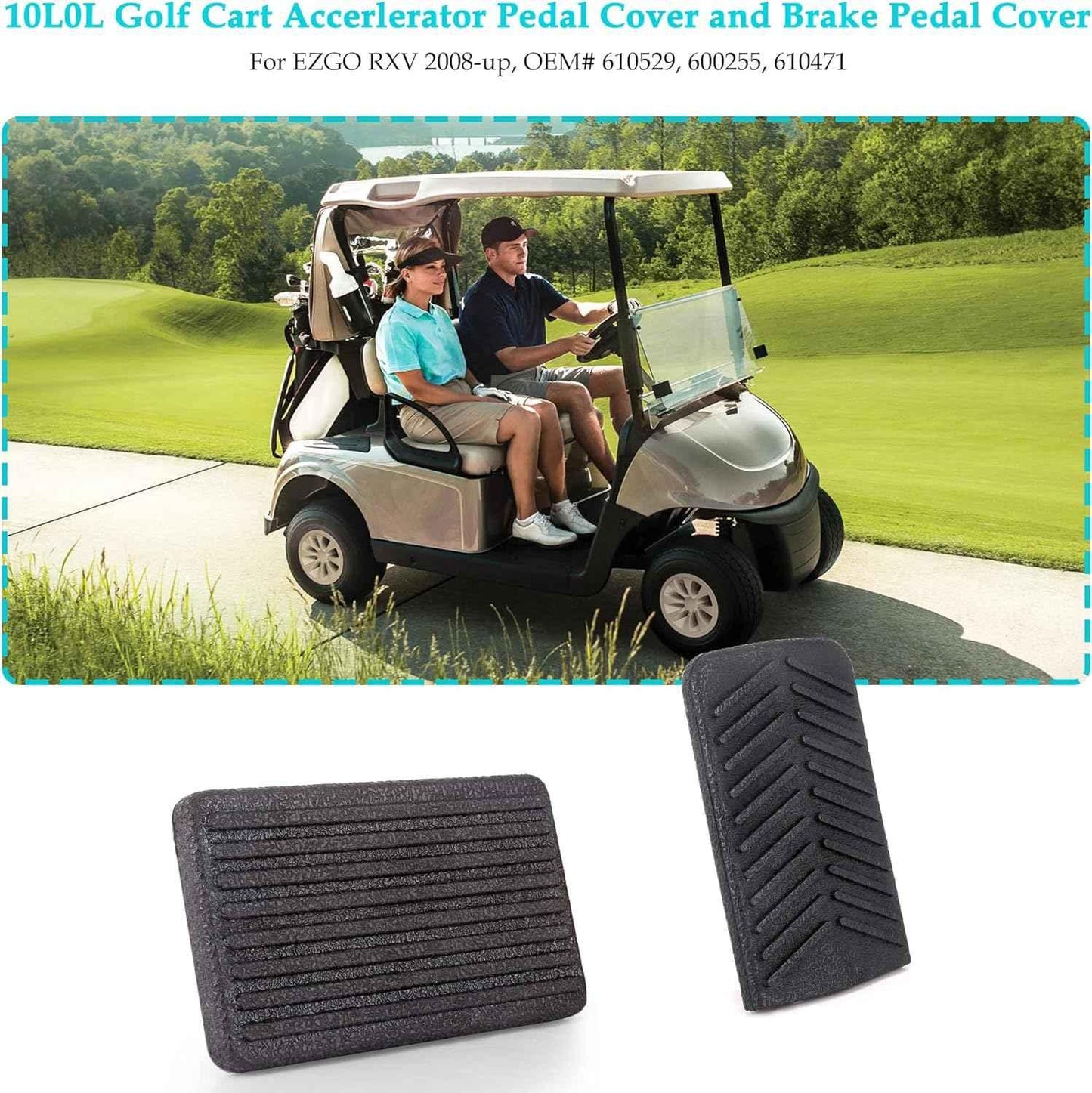 Golf Cart Accelerator & Brake Pedal Pad Cover