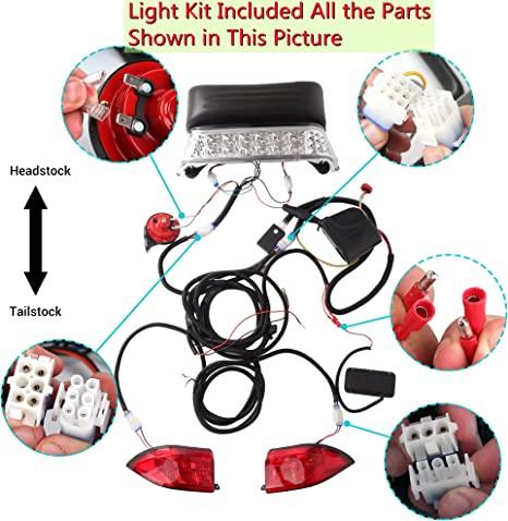 All parts of Club Car Precedent light kit
