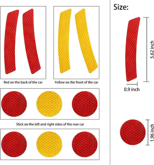 Golf Cart Round Reflex Reflector Strips Universal for Most EZGO Club Car Yamaha|10L0L