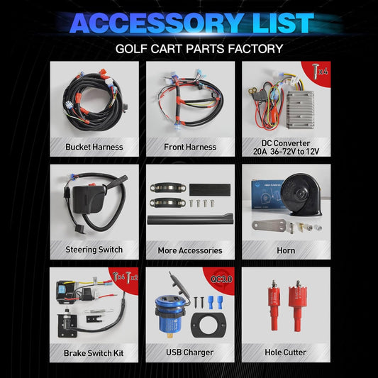 NOKINS Colorful LED Light Kit for Club Car Precedent (2004-up)