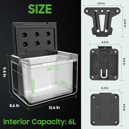 Summer Essential Golf Cart Cooler with Mounting Bracket Kit for EZGO Yamaha Club Car - 10L0L