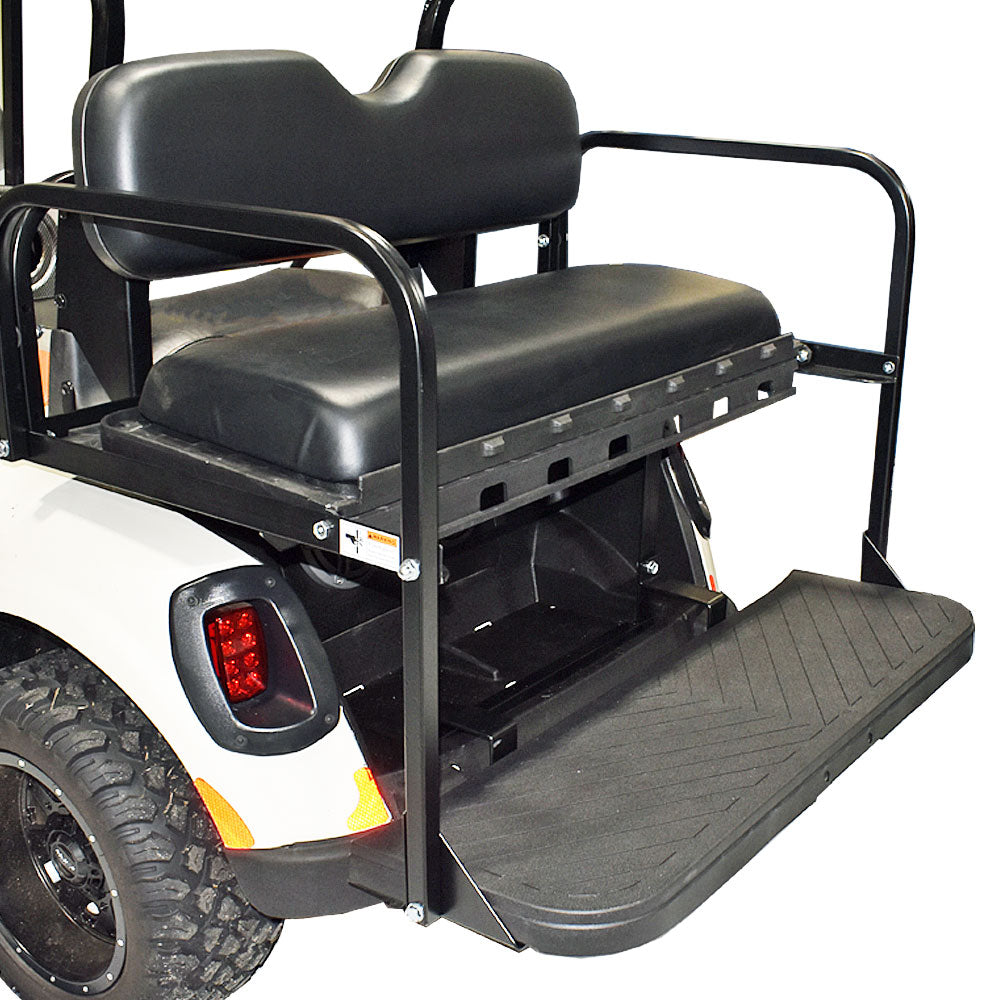 GTW® Mach 3 Black Rear Flip Seat for 2007-16 Yamaha G29/Drive