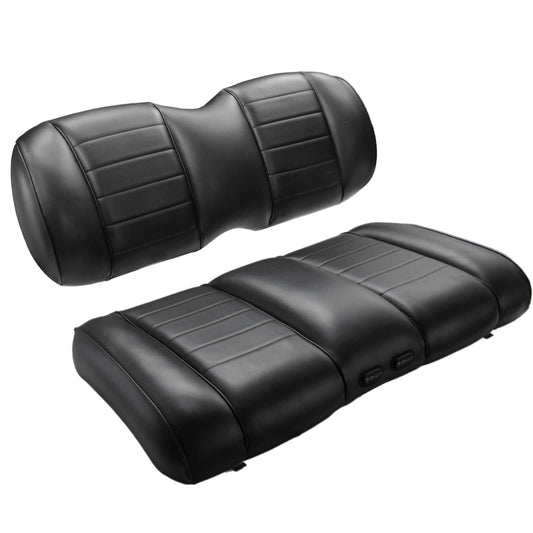 Ventilated and Heated and Vibrating Premium Front Seat Cushion Kit for EZGO TXT/RXV Golf Cart, Including NOKINS Replacement Backrest Cushion and Bottom Cushion Assembly Kit