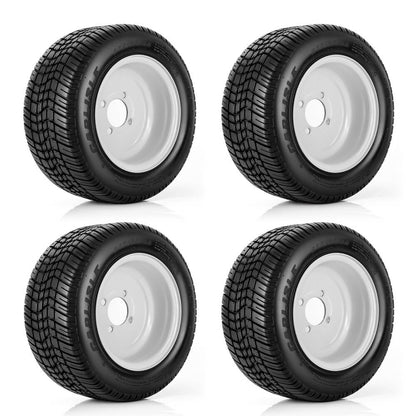 10L0L Golf Cart Tires - 4 Ply Street Tire with Rim