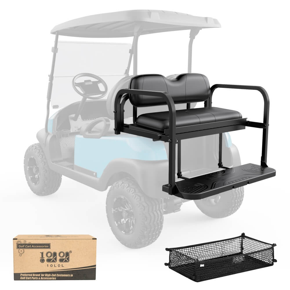 Golf Cart Back Seat Black