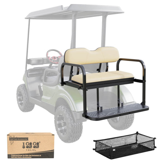10L0L Golf Cart Back Seat Kit Beige