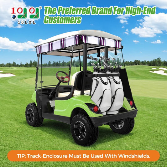 10L0L 3-Sided Track Style Golf Cart Enclosure