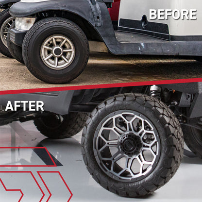 14" GTW Bravo Matte Black Wheels & 23" Maverick All-Terrain Tire Package