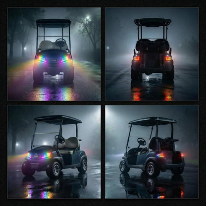 Nokins RGB LED Light Kit for Club Car Tempo 2018+ | App-Controlled Multi-Color Lights, DRL, Sequential Turn Signals & Taillights