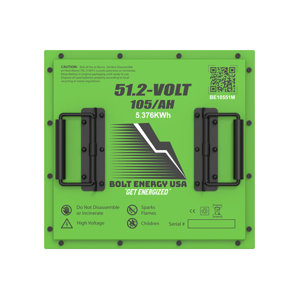 Bolt Energy CC DS 48V, Onw, Prec, Tempo, Vill 51V 105AH Square Battery Bundles