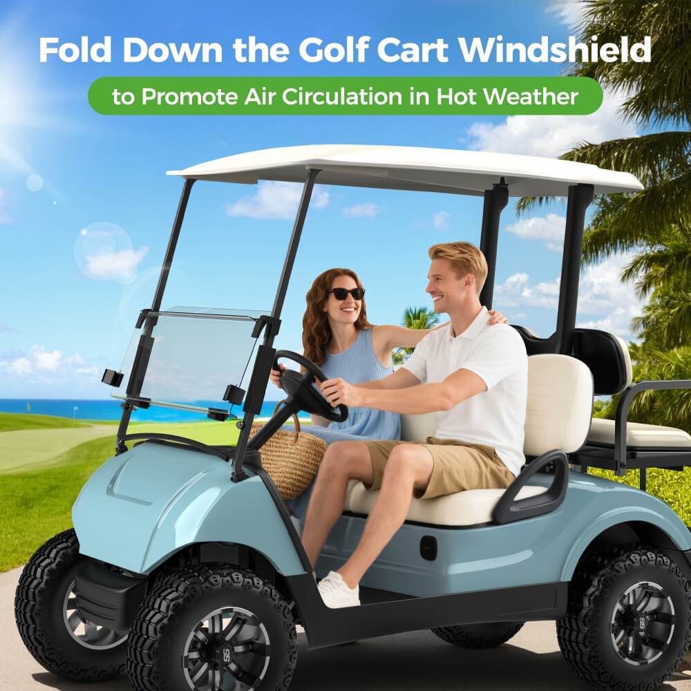 Fold Down the Golf cart Windshield
