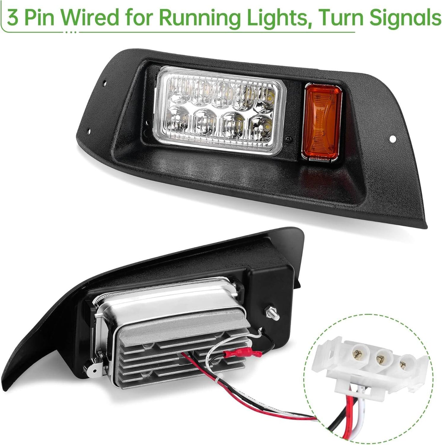 Golf Cart Headlights Taillights Kit for EZGO TXT 1996-2013 - 10L0L