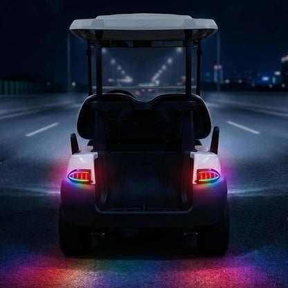 Nokins RGB LED Light Kit for Club Car Tempo 2018+ | App-Controlled Multi-Color Lights, DRL, Sequential Turn Signals & Taillights