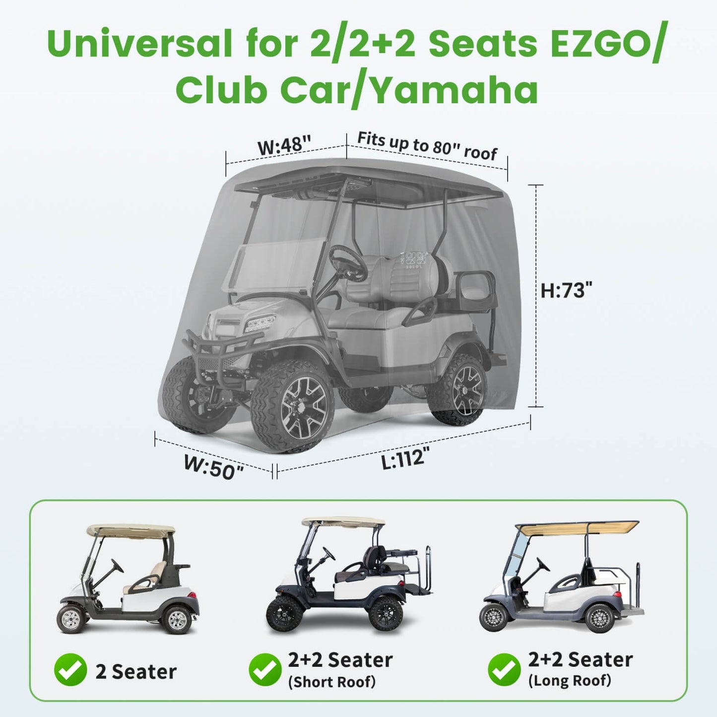 Golf Cart Cover Size
