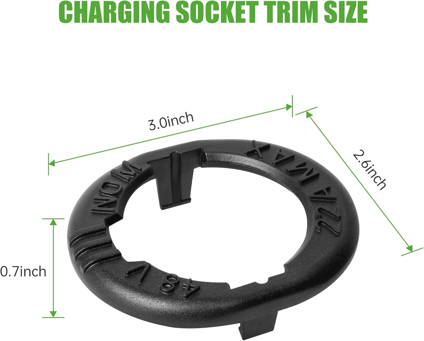 CHARGING SOCKET TRIM SIZE
