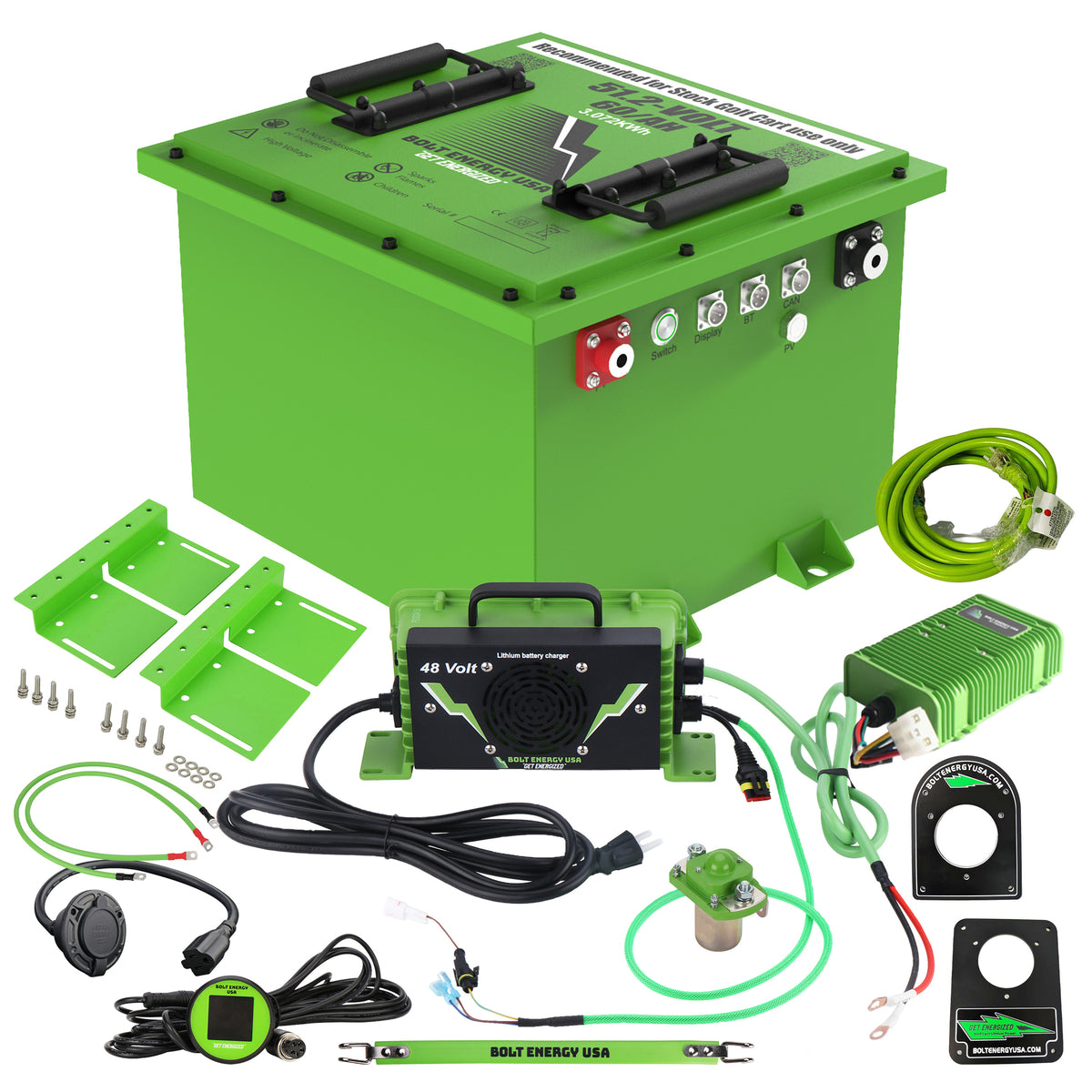 Bolt Energy CC DS 48V, Onw, Prec, Tempo, Vill 51V 60AH Square Battery Bundles