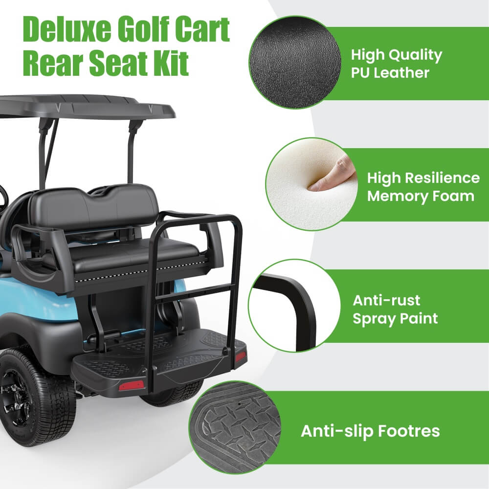 Deluxe Golf Cart Rear Seat Kit