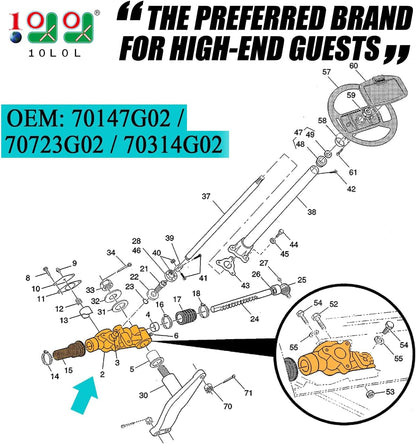 Golf Cart Steering Gear Box and Gear Rack
