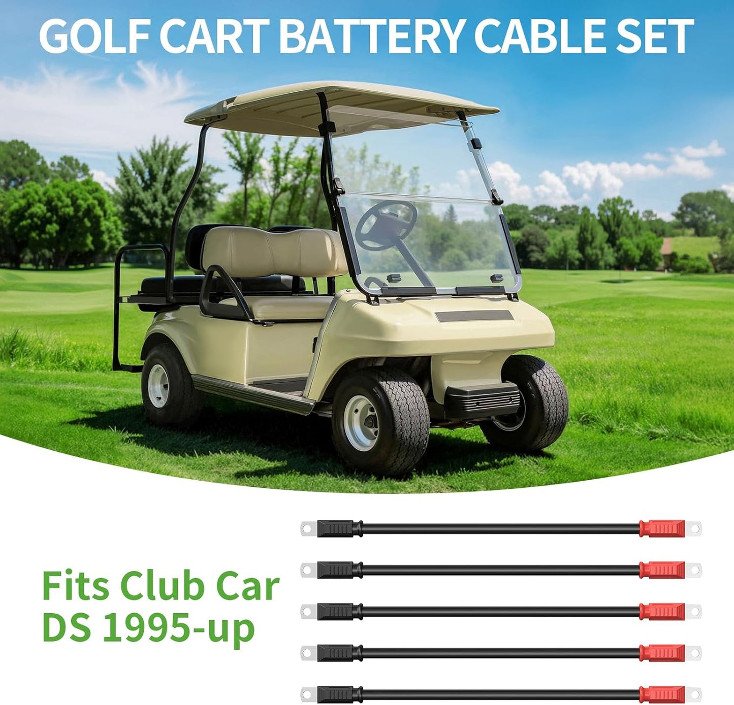 4 Gauge Golf Cart Battery Cables