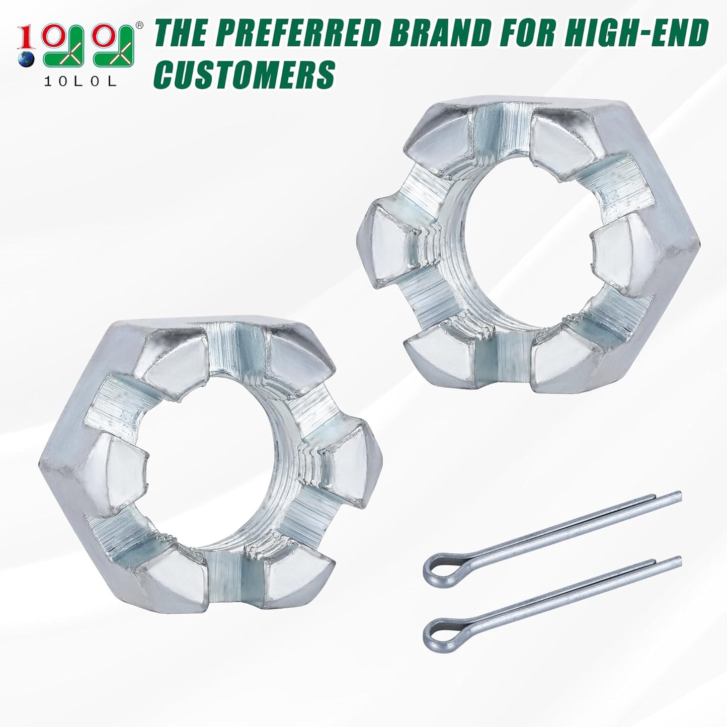 Golf Cart Hexagon Slotted Nut & Pinning for EZGO TXT 1976-Up