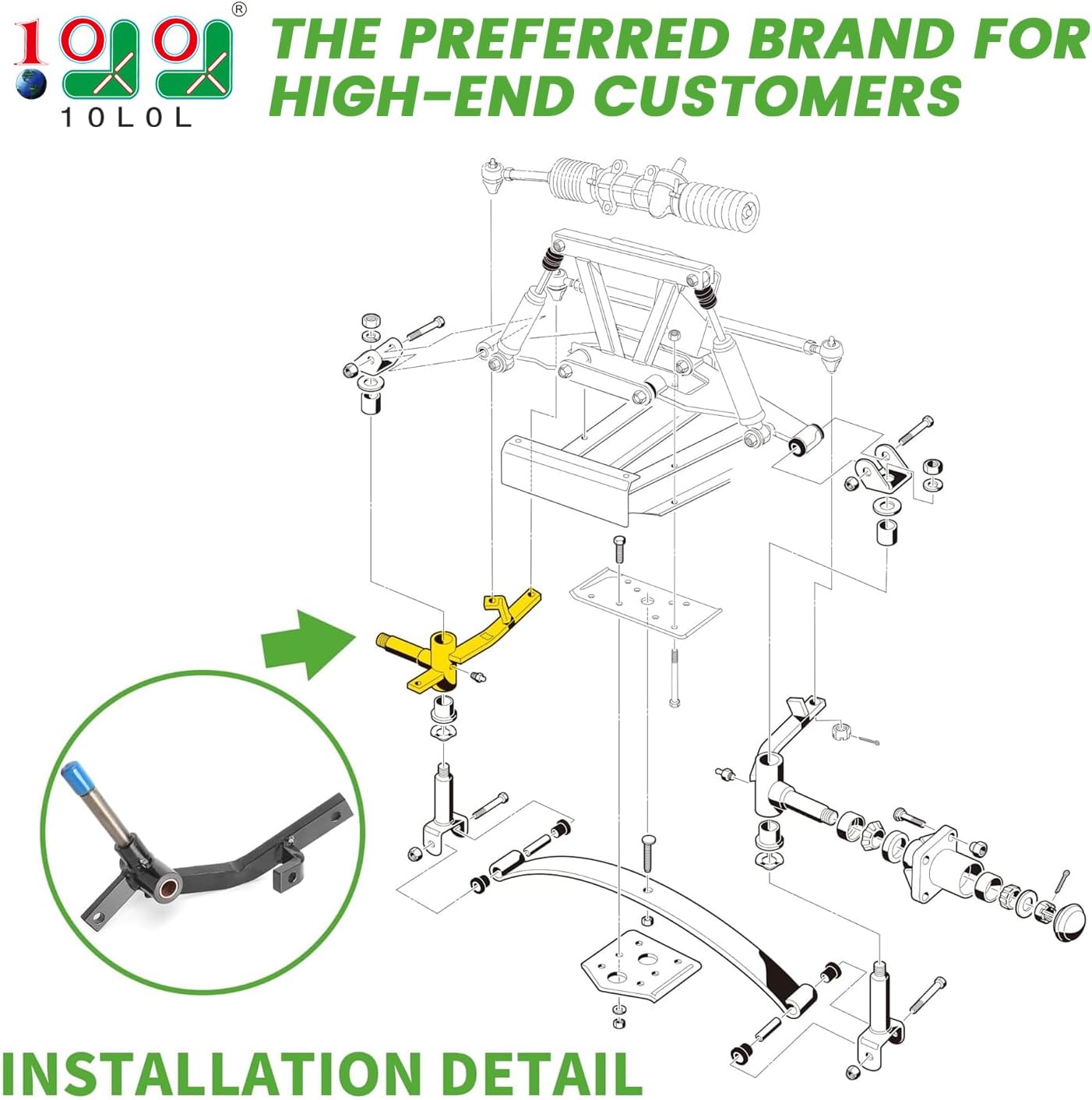 10L0L Golf Cart Spindle