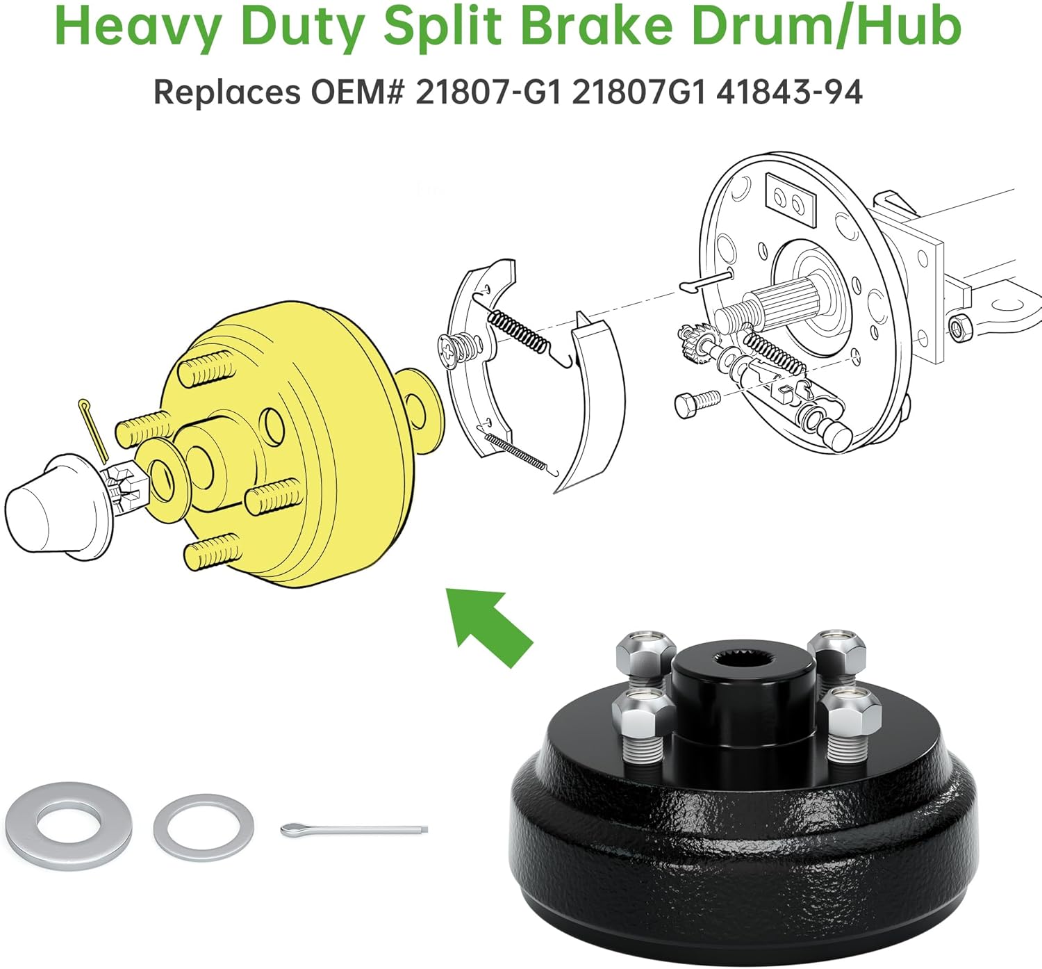 Heavy Duty Split Brake Drum/Hub
