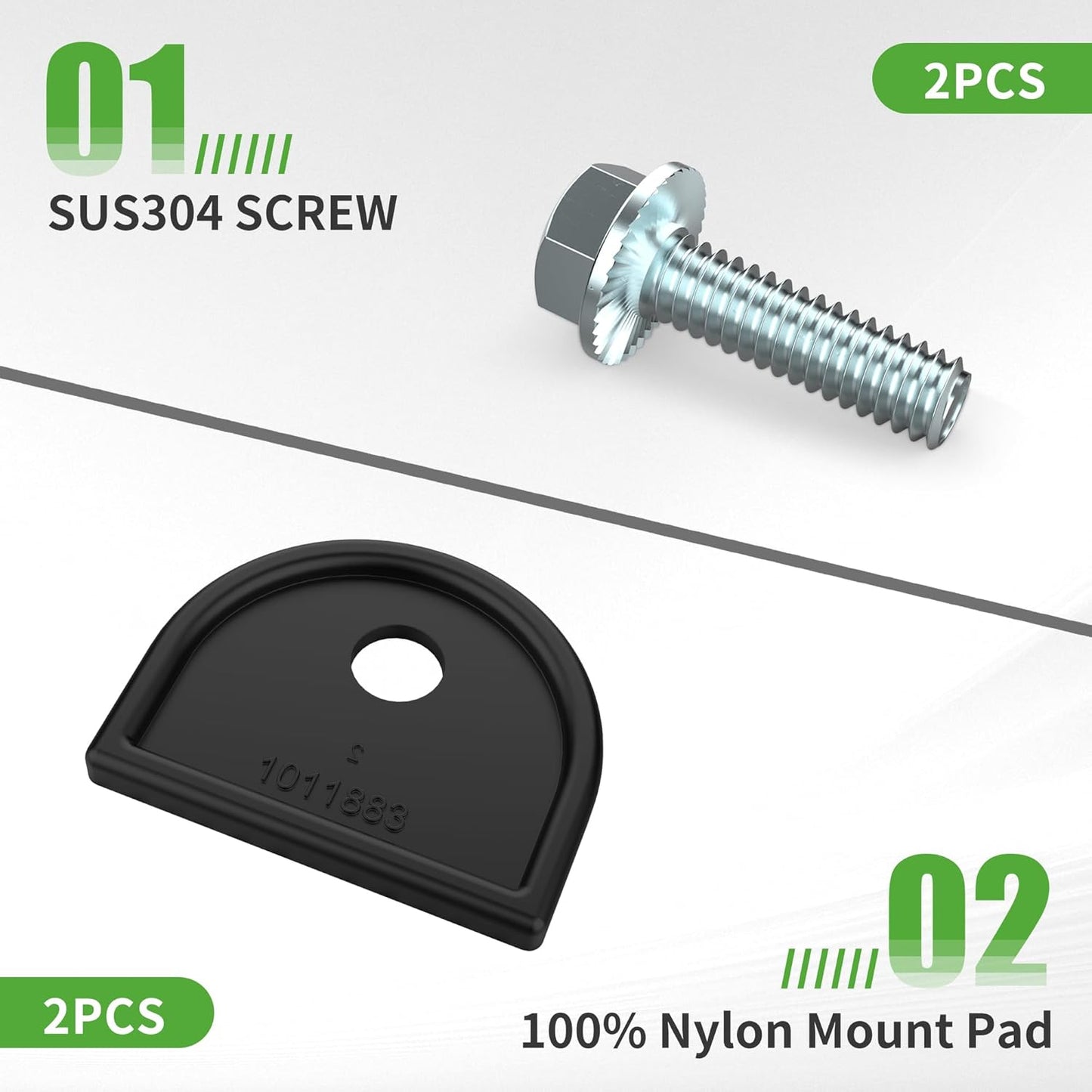 Golf Cart Front Top Strut Mount Pads with Stainless Steel Screws Kit for Club Car DS 1982-2000 Up