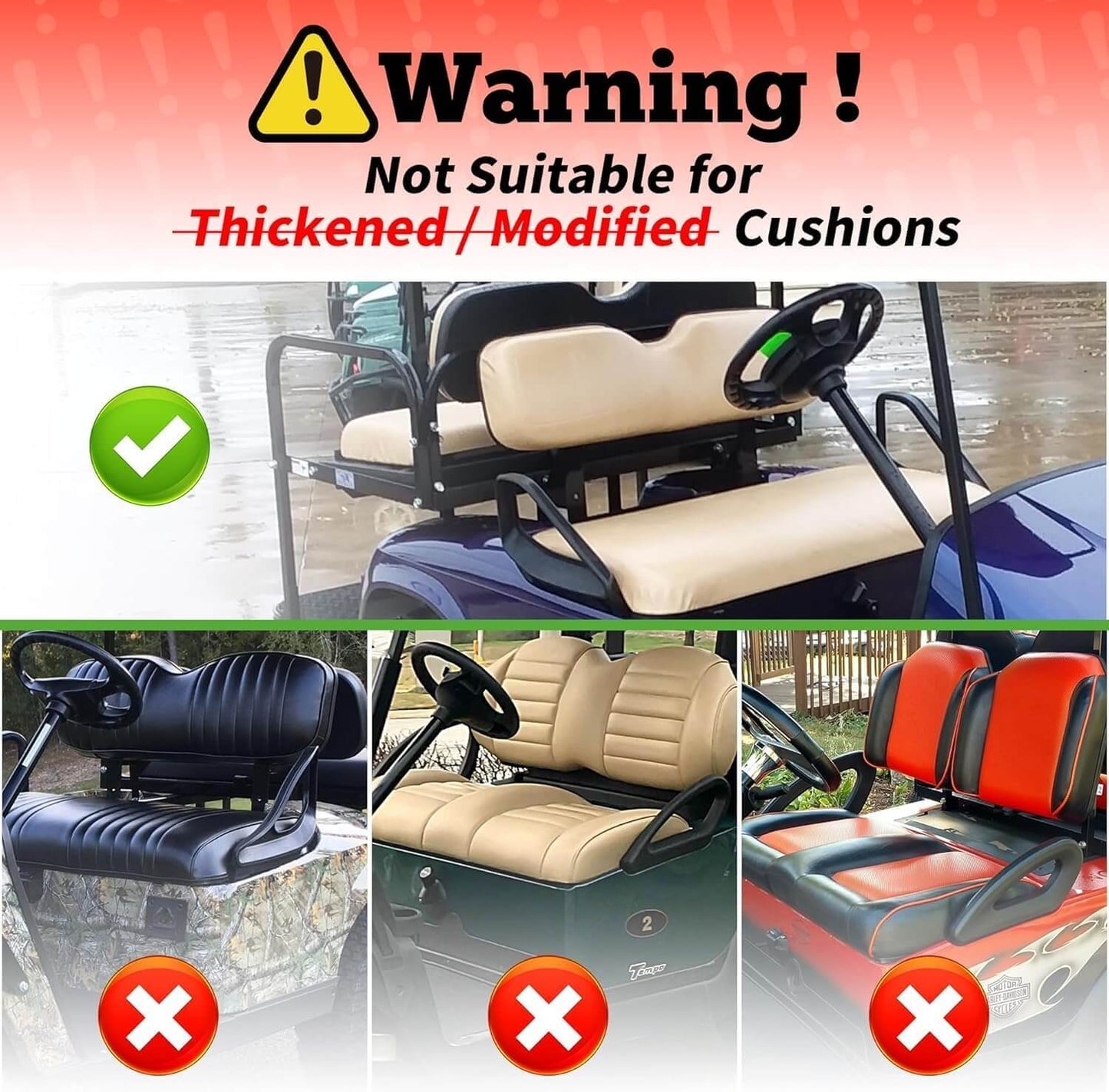 10L0L Golf Cart Front Rear Seat Cover Set