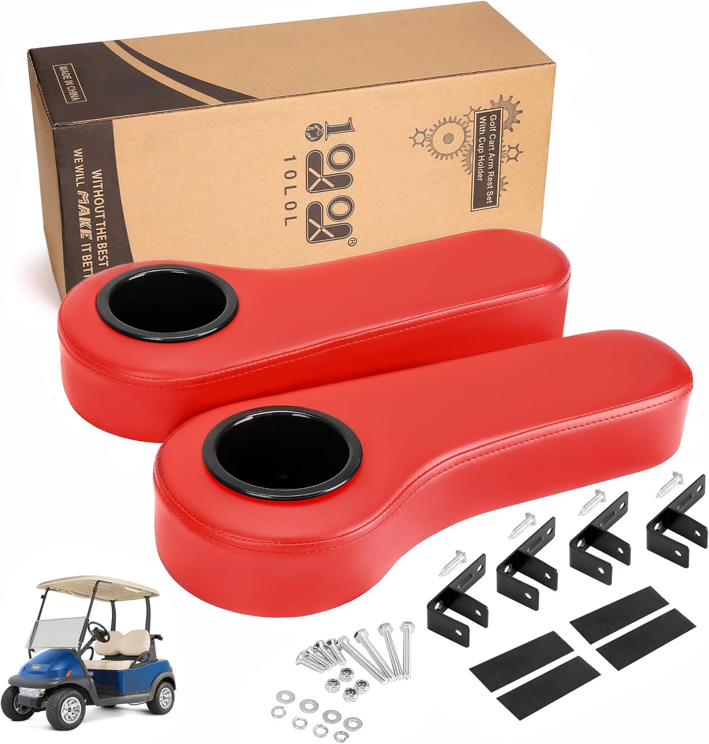 Golf Cart Armrest Red