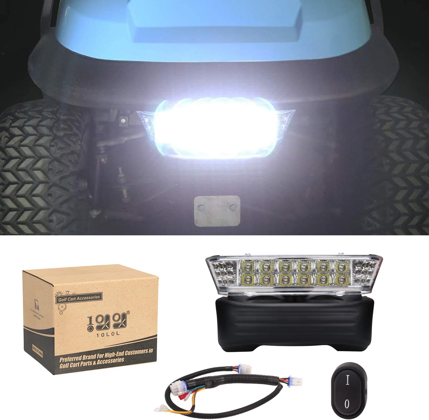 Golf Cart Headlight with Bumper for Club Car Precedent