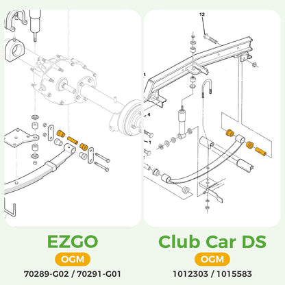 Golf Cart Rear Spring Bushing Kit