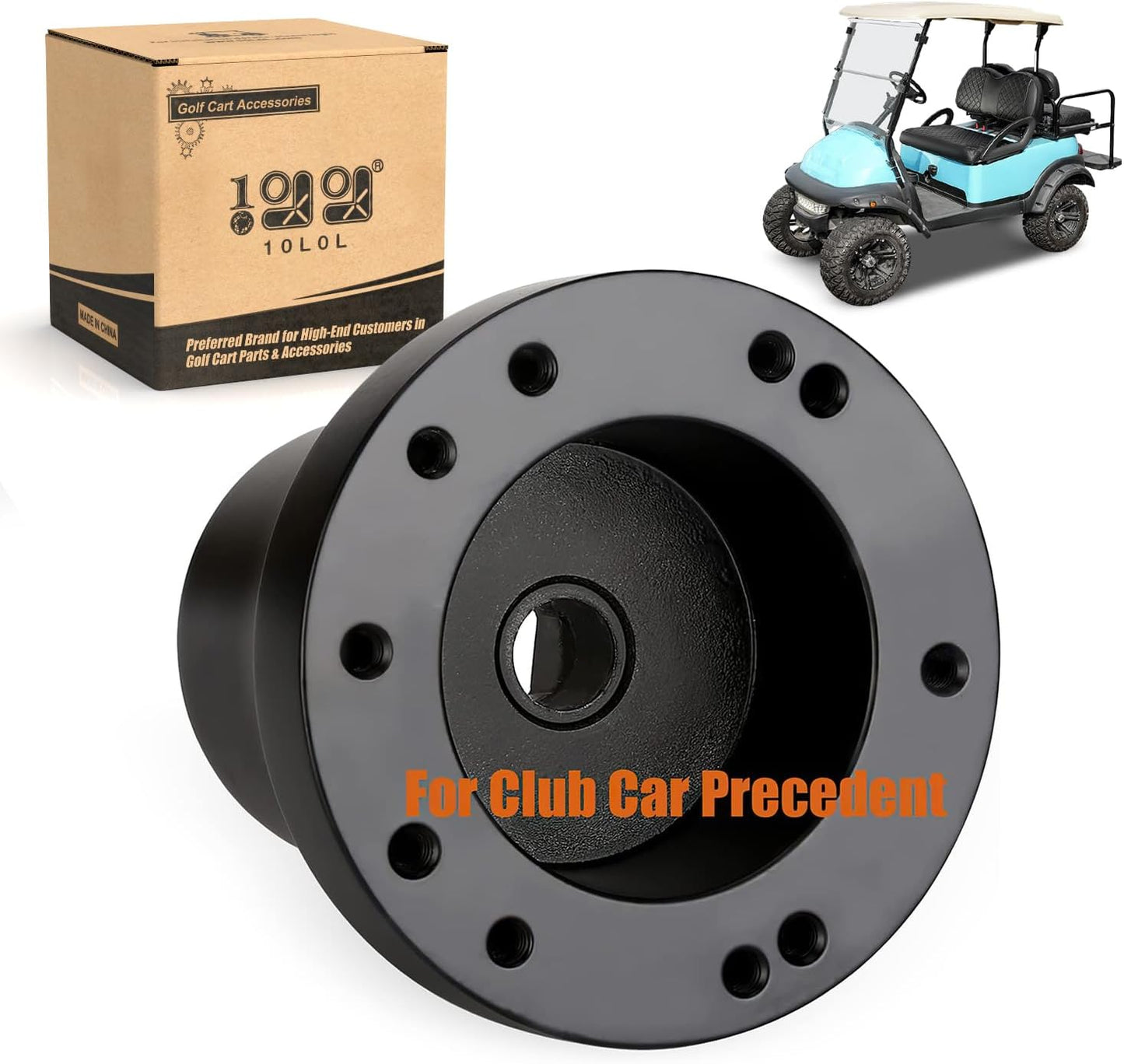 10L0L Golf Cart Steering Wheel Adapter for Club Car Precedent Black