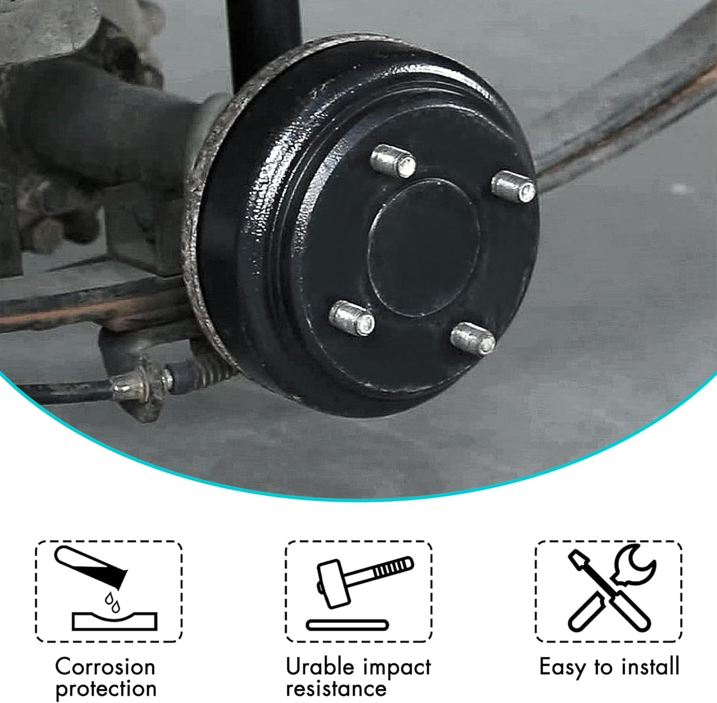 10L0L Golf Cart Rear Brake Drums for Club Car DS Precedent