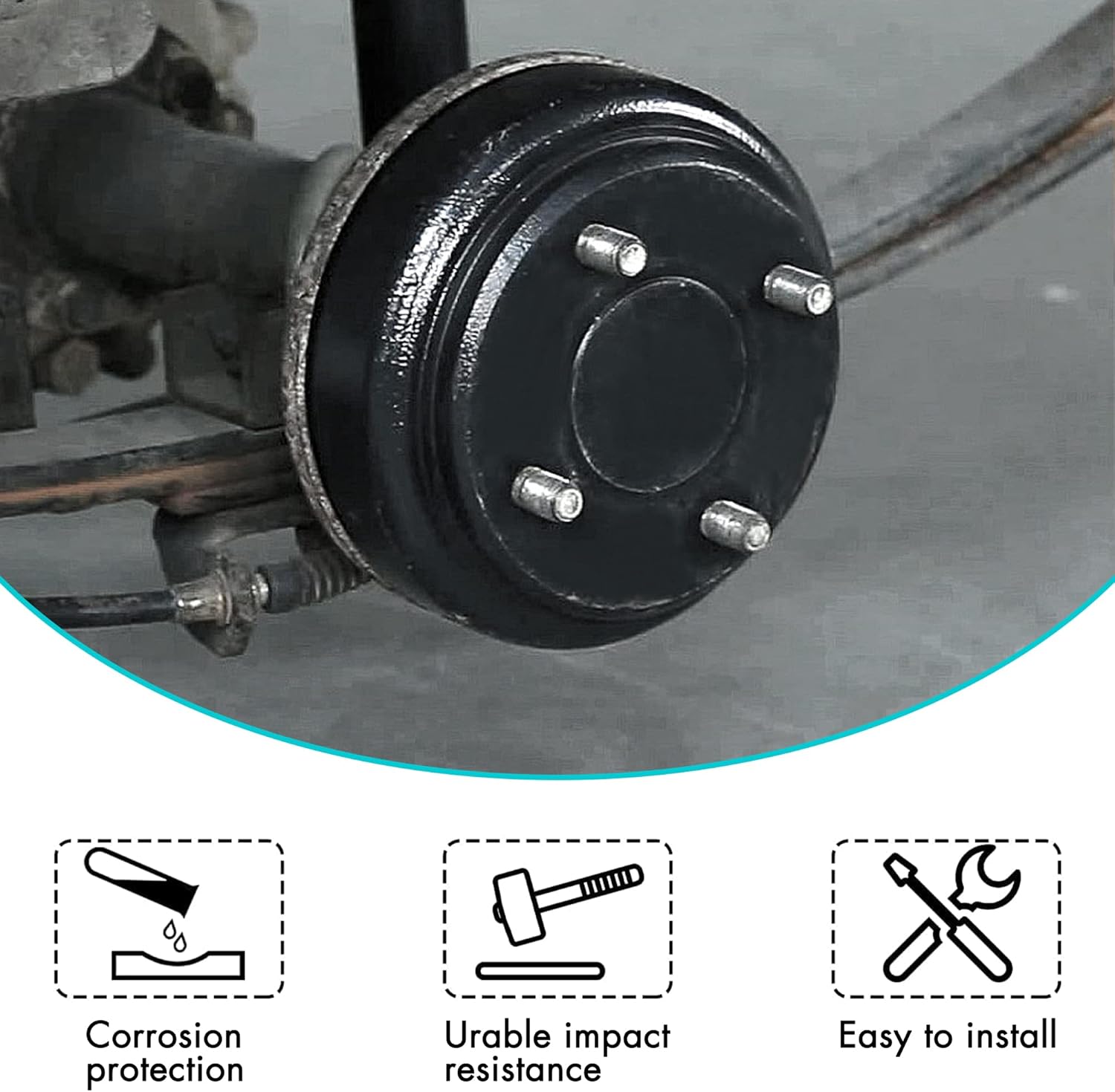 10L0L Golf Cart Rear Brake Drums for Club Car DS Precedent