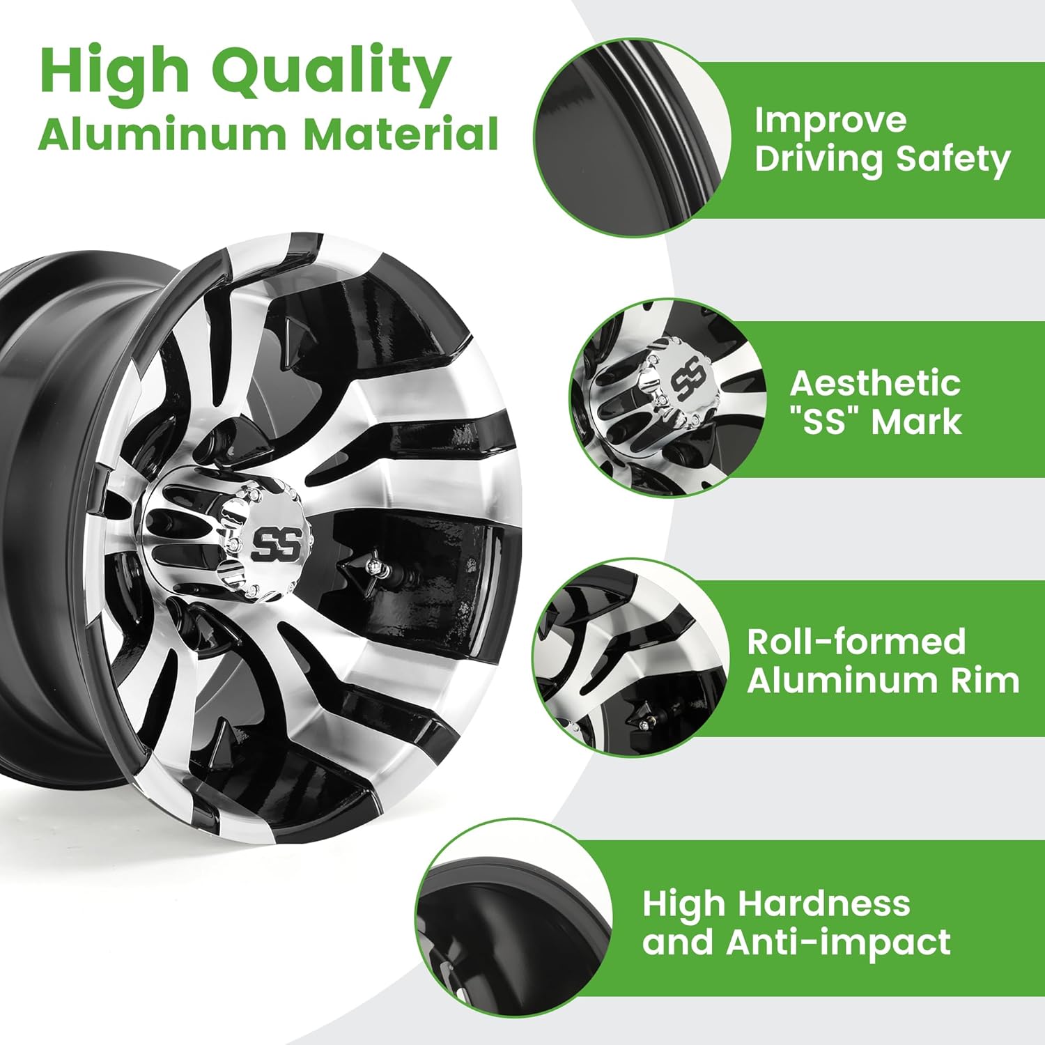 Forged Aluminum w/ SS Center Caps