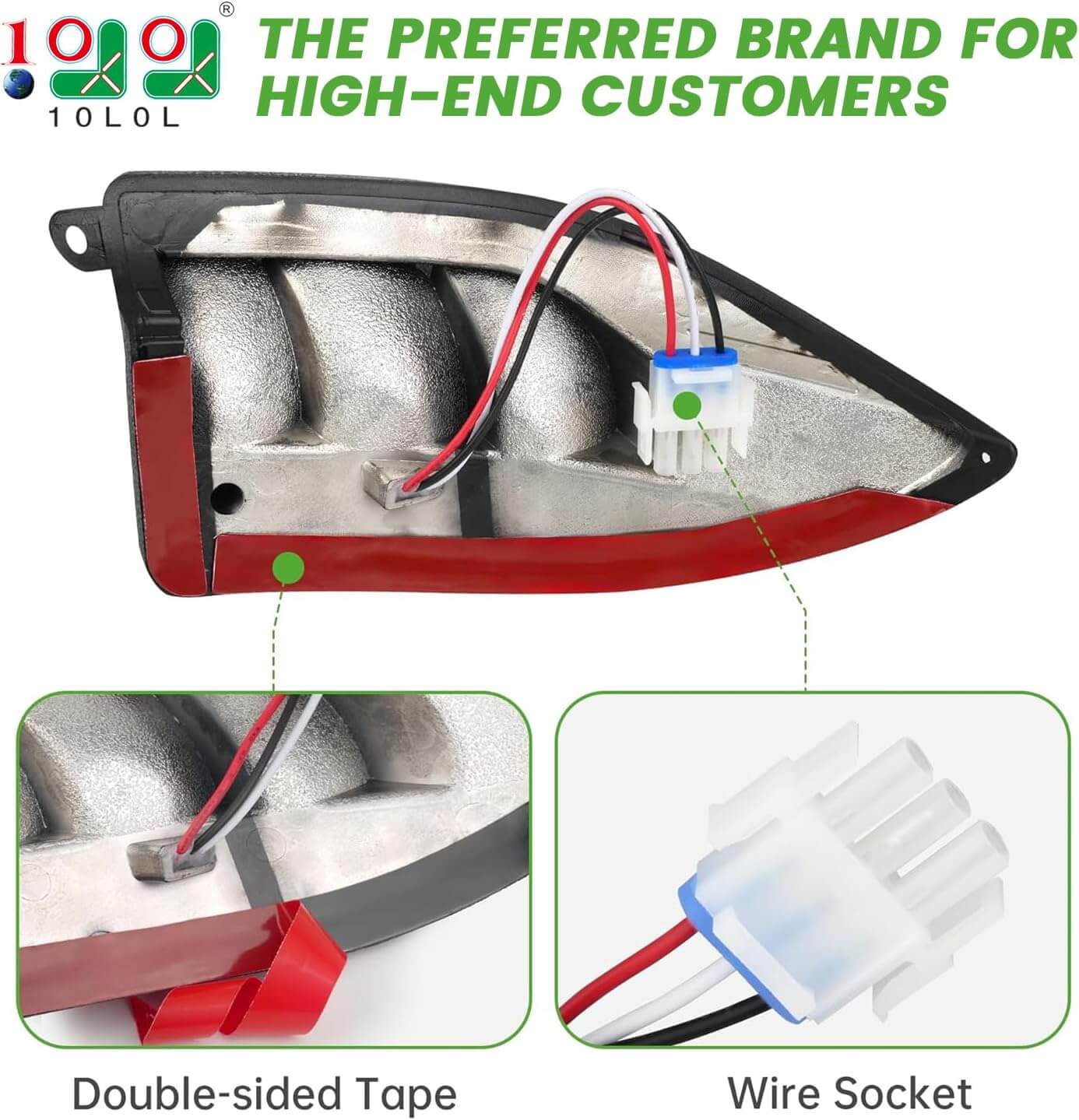 10L0L Golf Cart Tail Lights for Club Car Precedent & Tempo