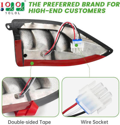 10L0L Golf Cart Tail Lights for Club Car Precedent & Tempo